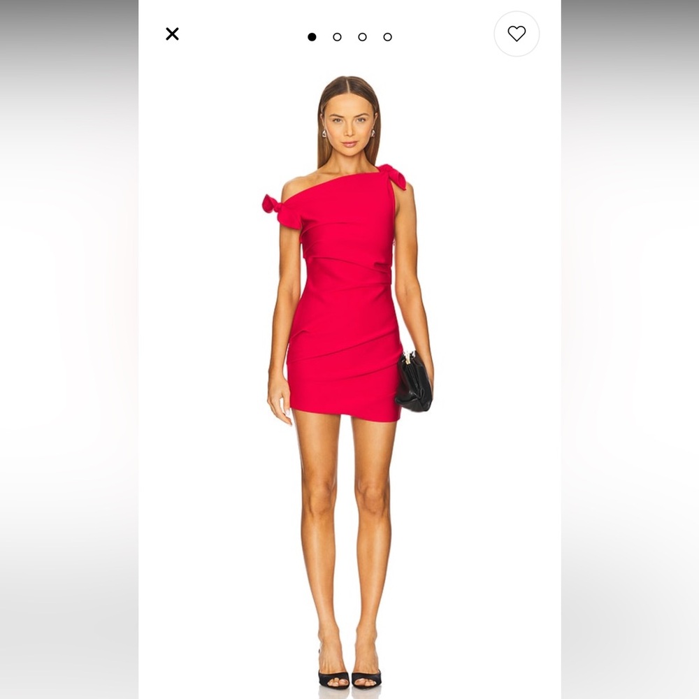Elliatt Asymmetrical Dress in Vibrant Red